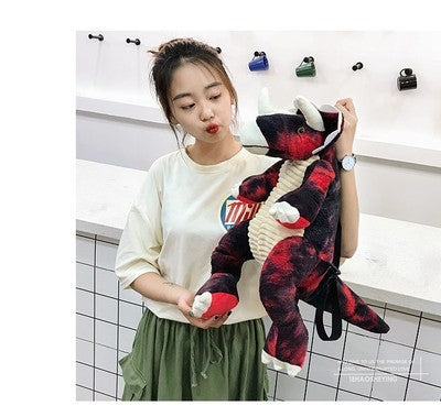 Creative 3D Dinosaur Backpack for Children Cartoon Animal Plush Dinosaurs Bag